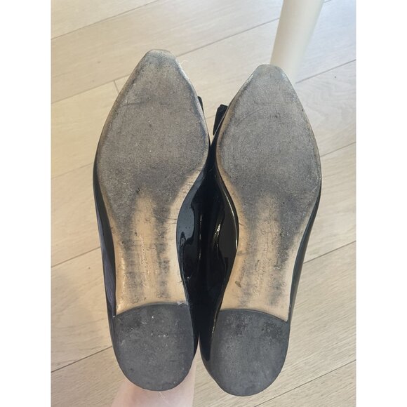 Ferragamo Black Patent Leather Vara Bow Pumps Size 7.5 - Picture 3 of 14